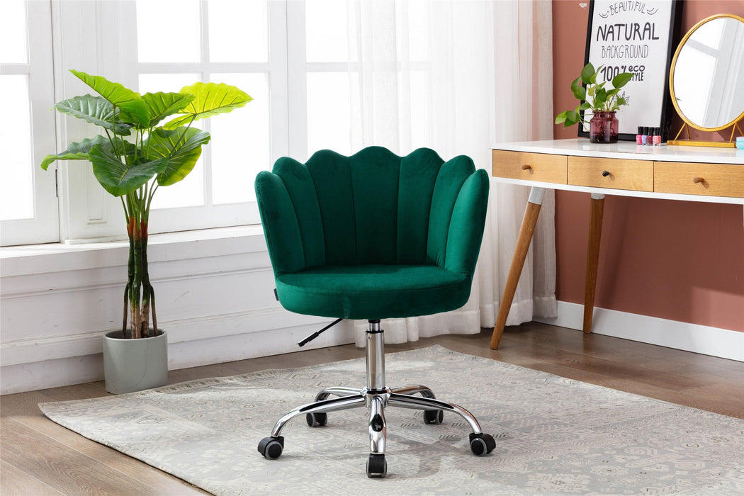 Swivel Shell Chair for Living Room/Bed Room,Modern Leisure office Chair  Green image