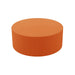 Stylish Round MDF Coffee Table with Handcraft Relief Design φ35.43inch, Bright Orange image