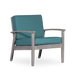 Deep Seat Eucalyptus Chair, Silver Gray Finish, Sage Cushions image
