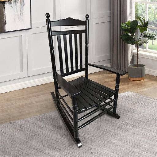 BALCONY PORCH ADULT ROCKING CHAIR-BLACK image