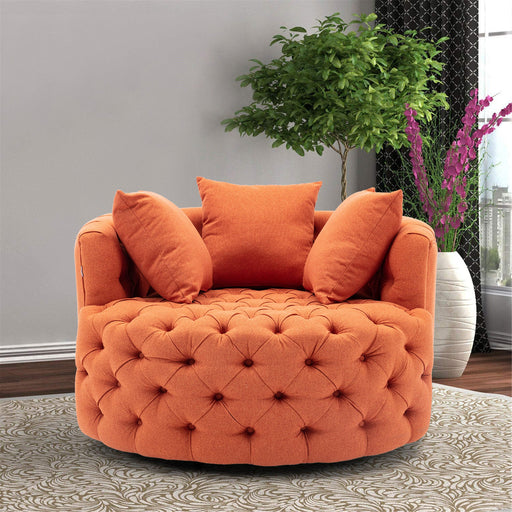 Modern  Akili swivel accent chair  barrel chair  for hotel living room /Modern  leisure chair Orange image