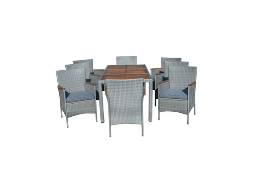 Mare Blu Shimme – 9 Piece Dining Set 8 Chairs 1 Table image