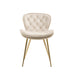 Owen CollectionModern | Contemporary Velvet Upholstered Dining Chair with Polished Gold Legs, Set of 2 image