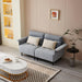 Sofa Couch,  Mid-Century Tufted Love Seat for Living Room(LIGHT GREY) image