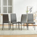 Dining chairs set of 4, GreyModern kitchen chair with metal leg image