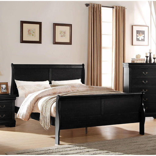 ACME Louis Philippe Queen Bed in Black 23730Q image