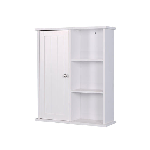 Wall Mount Medicine Cabinet with a Door, Wooden BathroomStorage Cabinet with Adjustable Shelf image