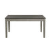 Wire Brushed Light Gray Finish 1pc Dining Table with 2 Hidden Drawers Casual Dining Room Furniture image