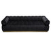 Image Low Profile Sofa in Black Velvet w/ Brushed Gold Base by Diamond Sofa image