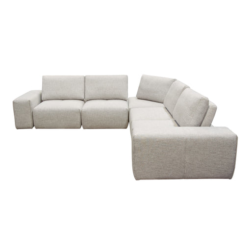 Jazz Modular 5-Seater Corner Sectional with Adjustable Backrests in Light Brown Fabric by Diamond Sofa image