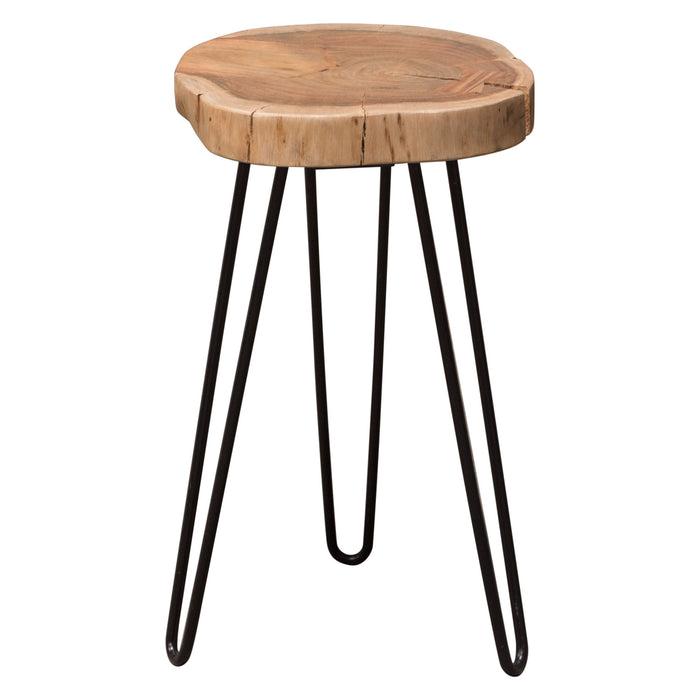 Joss Natural Acacia One of a Kind Live Edge Accent Table w/ Black Hairpin Legs by Diamond Sofa image