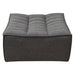 Marshall Scooped Seat Ottoman in Grey Fabric by Diamond Sofa image