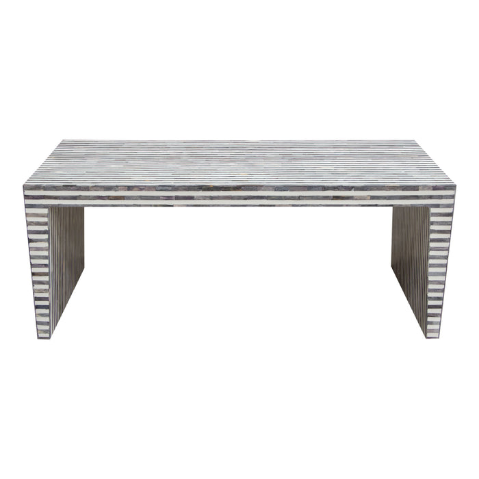 Mosaic Cocktail Table w/ Bone Inlay in Linear Pattern by Diamond Sofa image