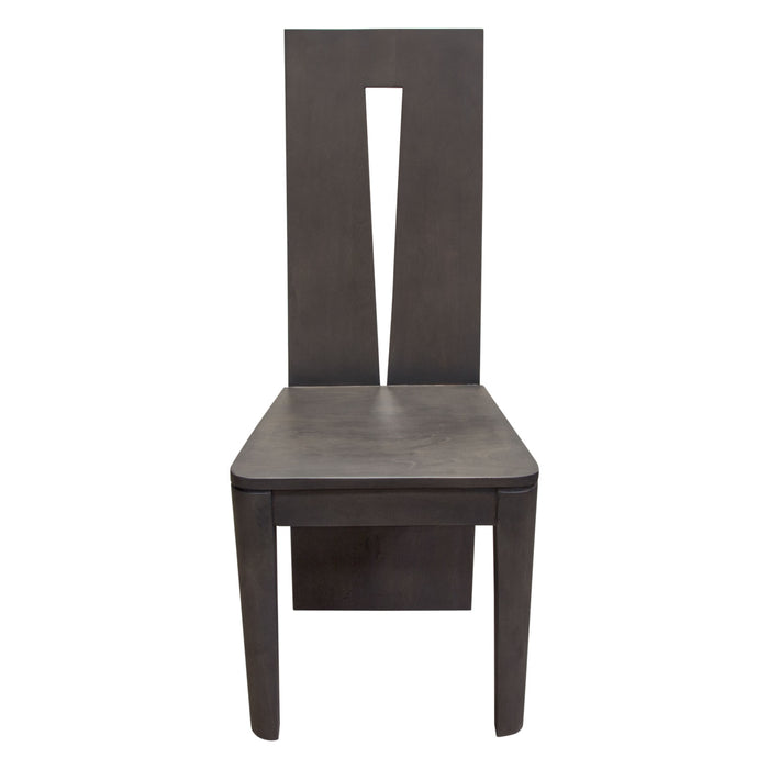 Motion 2-Pack Solid Mango Wood Dining Chair in Smoke Grey Finish w/ Silver Metal Inlay by Diamond Sofa image