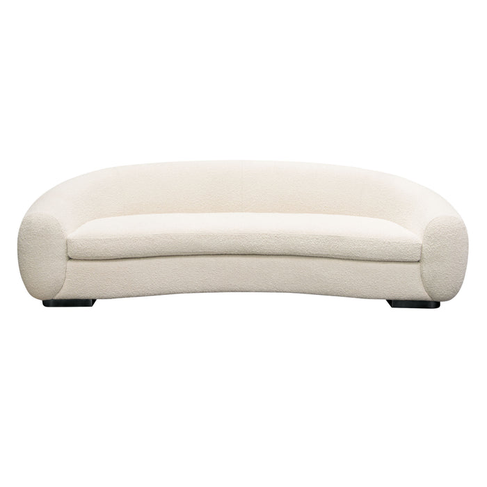 Pascal Sofa in Bone Boucle Textured Fabric w/ Contoured Arms & Back by Diamond Sofa image