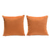 Set of (2) 16" Square Accent Pillows in Rust Orange Velvet by Diamond Sofa image