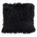 18" Square Accent Pillow by Diamond Sofa in Black Dual-Sided Faux Fur image