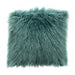 18" Square Accent Pillow by Diamond Sofa in Teal Dual-Sided Faux Fur image
