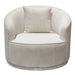 Raven Chair in Light Cream Fabric w/ Brushed Silver Accent Trim by Diamond Sofa image