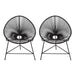 Sativa 2-Pack Accent Chair in Black Rope w/ Black Iron Rod Frame by Diamond Sofa image