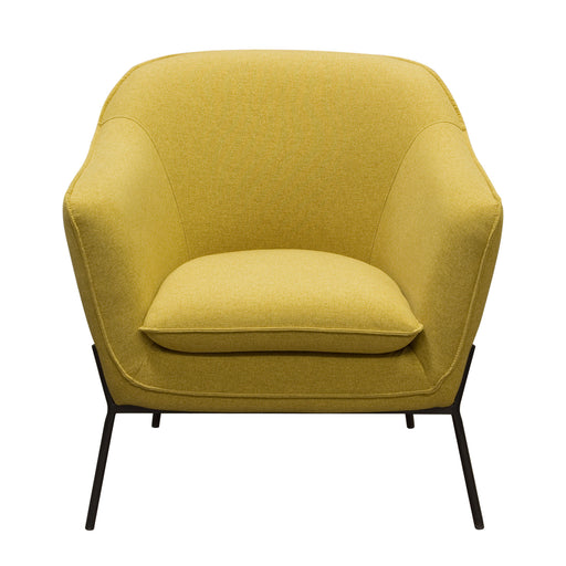 Status Accent Chair in Yellow Fabric with Metal Leg by Diamond Sofa image