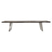 Titan Solid Acacia Wood Accent Bench in Espresso Finish w/ Silver Metal Inlay & Base by Diamond Sofa image