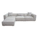 Vice 4PC Modular Sectional in Barley Fabric with Ottoman by Diamond Sofa image